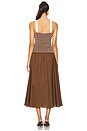 view 3 of 4 Astrid Dress in Brown & White