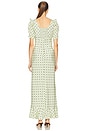 view 3 of 3 Georgina Dress in Seafoam Black Dots