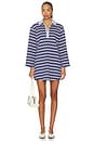 view 1 of 3 Gabrielle Dress in Navy Stripe