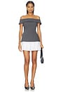 view 1 of 3 x REVOLVE Grace Twill Dress in Charcoal & White