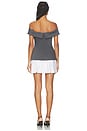 view 3 of 3 x REVOLVE Grace Twill Dress in Charcoal & White