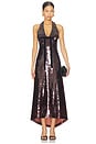 view 1 of 4 Greta Dress in Brown Sequin