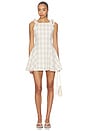 view 1 of 3 Chelsea Dress in Beige & White Gingham