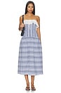 view 1 of 4 Freya Dress Plaid in Blue White Embelished