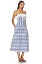 view 2 of 4 Freya Dress Plaid in Blue White Embelished