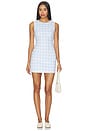 view 1 of 4 Amber Dress in Ice Blue Gingham
