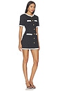 view 2 of 4 Taylor Dress Dotted in Black White Dots