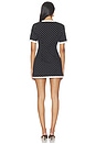 view 3 of 4 Taylor Dress Dotted in Black White Dots