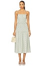 view 1 of 3 Madison Dress in Light Green Embroided Dots