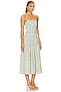 view 2 of 3 Madison Dress in Light Green Embroided Dots