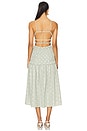 view 3 of 3 Madison Dress in Light Green Embroided Dots