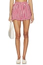 view 1 of 6 Capri Shorts in Berry Gingham