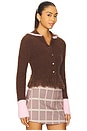 view 2 of 4 Izzy Cardigan in Brown & Pink