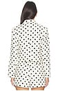 view 3 of 4 BLOUSON MARINE in White Black Dots