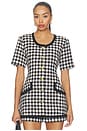 view 1 of 5 BLOUSON FRANCES  in Black Gingham