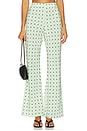 view 1 of 6 Betty Pant in Seafoam Black Dots