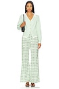 view 5 of 6 Betty Pant in Seafoam Black Dots