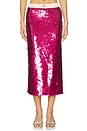 view 1 of 6 Clara Skirt in Magenta Sequin
