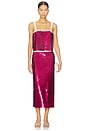 view 5 of 6 Clara Skirt in Magenta Sequin