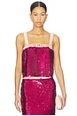 view 1 of 5 Beverly Top in Magenta Sequin