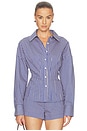 view 1 of 5 Hadley Shirt in Blue Stripe