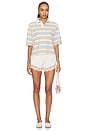 view 4 of 4 Frankie Top in Ivory Light Blue Pink