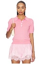 view 1 of 4 Darcy Polo Top in Baby Pink