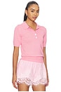 view 2 of 4 Darcy Polo Top in Baby Pink