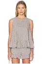 view 2 of 5 Miller Top in Brown Navy Stripe