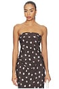 view 1 of 5 ÉCHARPE ALEXI in Brown Rose Print