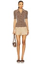 view 4 of 5 Teddy Top in Brown & White