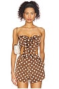 view 1 of 4 Cali Top in Brown Dots