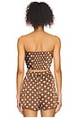 view 3 of 4 Cali Top in Brown Dots