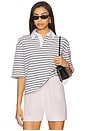 view 1 of 5 Frankie Top in White Navy Stripe