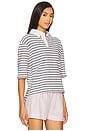 view 2 of 5 Frankie Top in White Navy Stripe