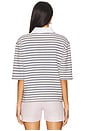 view 3 of 5 Frankie Top in White Navy Stripe