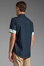 view 3 of 5 S/S Denim Shirt in Bleached Indigo