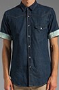 view 4 of 5 S/S Denim Shirt in Bleached Indigo