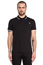 view 1 of 5 Polo con logotipo in Darkest Black