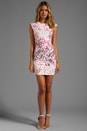 view 2 of 6 Interlock Lace Print Dress in Bone/Shock Pink in Bone & Shock Pink