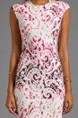 view 5 of 6 Interlock Lace Print Dress in Bone/Shock Pink in Bone & Shock Pink