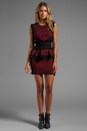 view 2 of 7 Fringe Tweed Dress en Tartan Red/Black in Tartan Red & Black