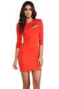 view 1 of 6 3/4 Sleeve Zip Dress in Ruby Red