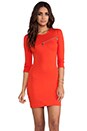 view 3 of 6 3/4 Sleeve Zip Dress in Ruby Red