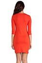 view 5 of 6 3/4 Sleeve Zip Dress in Ruby Red