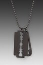view 2 of 3 Razor Pendant in Matt Gun Metal