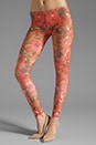 view 1 of 7 Printed Legging in Hot Pink/ Brown in Hot Pink & Brown