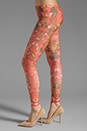 view 2 of 7 Printed Legging in Hot Pink/ Brown in Hot Pink & Brown