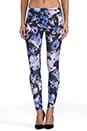view 1 of 7 Printed Leggings en Black/Cobalt/Pink in Black & Cobalt & Pink