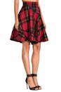 view 2 of 7 Spiralling Skirt in Tartan Red
